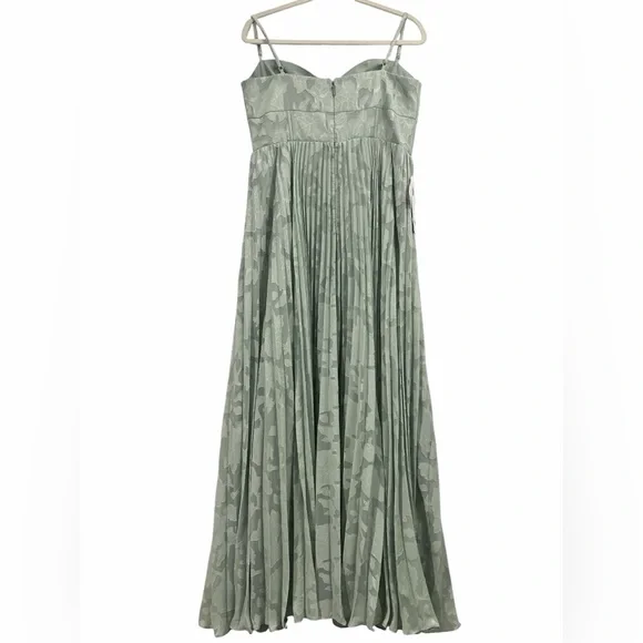 AZAZIE Akiko Pleated Maxi Formal Dress | Pistachio Green | NWT | Size 14 - Picture 2 of 10